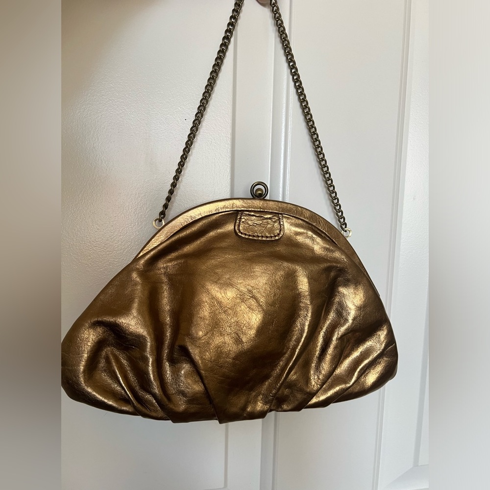 Fossil leather bronce bag
